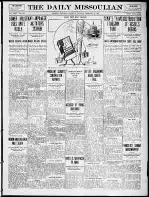 The Daily Missoulian Gazetesi 27 Şubat 1909 kapağı