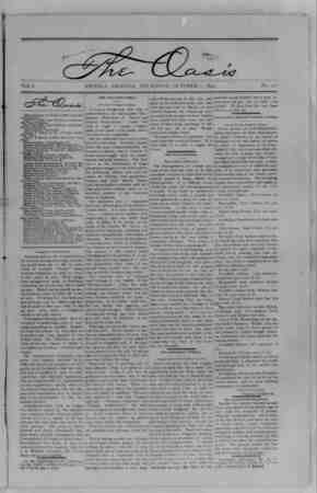 The Oasis Newspaper October 5, 1893 kapağı