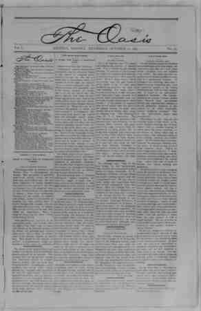 The Oasis Newspaper October 12, 1893 kapağı