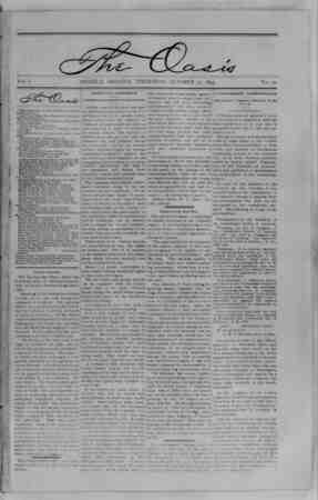 The Oasis Newspaper October 19, 1893 kapağı