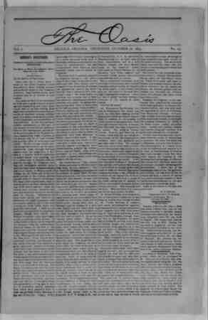 The Oasis Newspaper October 26, 1893 kapağı