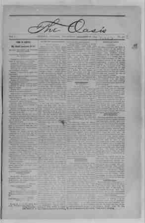 The Oasis Newspaper November 2, 1893 kapağı