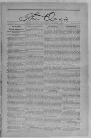The Oasis Newspaper November 9, 1893 kapağı