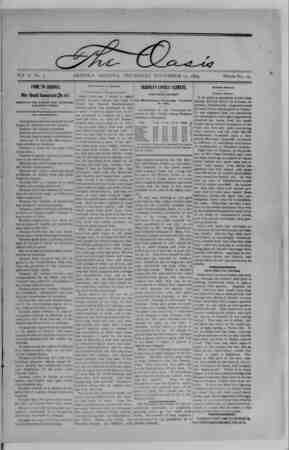The Oasis Newspaper November 23, 1893 kapağı