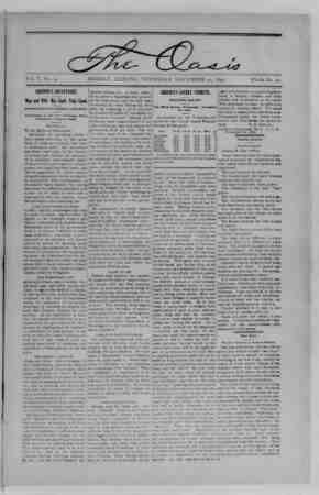 The Oasis Newspaper November 30, 1893 kapağı