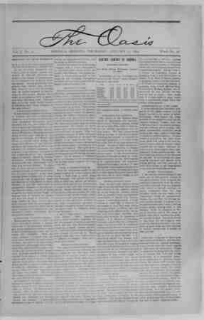 The Oasis Newspaper January 25, 1894 kapağı