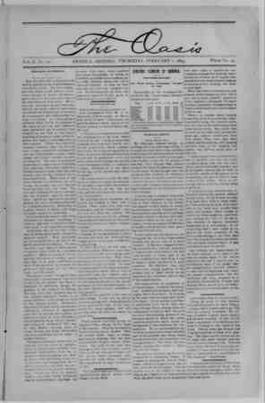 The Oasis Newspaper February 1, 1894 kapağı