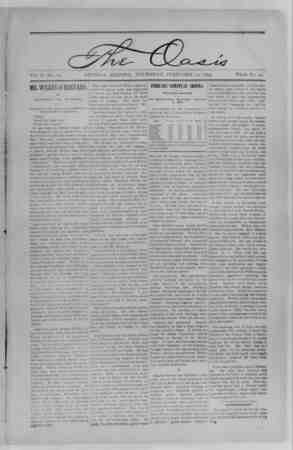 The Oasis Newspaper February 22, 1894 kapağı
