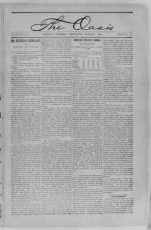 The Oasis Newspaper March 1, 1894 kapağı
