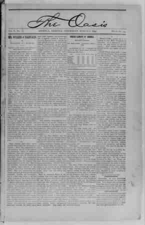 The Oasis Newspaper March 8, 1894 kapağı