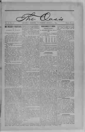 The Oasis Newspaper March 22, 1894 kapağı