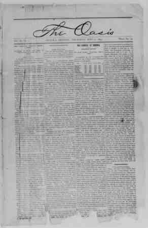 The Oasis Newspaper May 10, 1894 kapağı