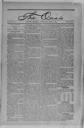 The Oasis Newspaper July 5, 1894 kapağı