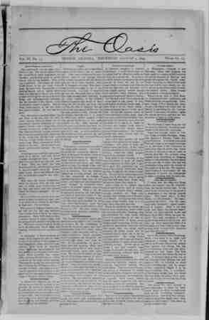 The Oasis Newspaper August 2, 1894 kapağı