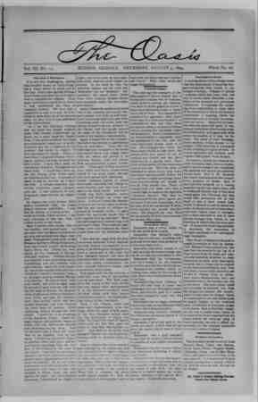 The Oasis Newspaper August 9, 1894 kapağı