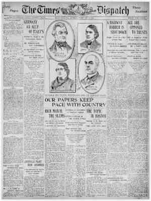 The Times Dispatch Newspaper February 8, 1903 kapağı