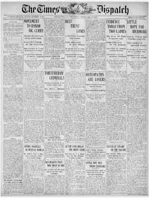 The Times Dispatch Gazetesi February 19, 1903 kapağı