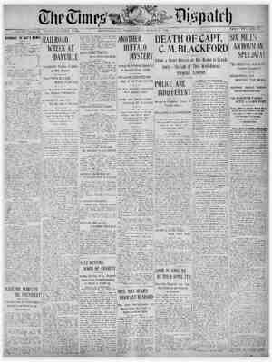 The Times Dispatch Newspaper March 11, 1903 kapağı