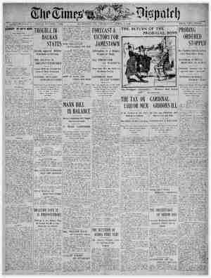 The Times Dispatch Newspaper April 2, 1903 kapağı