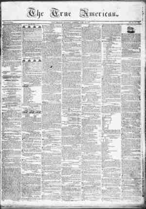 True American Newspaper April 22, 1837 kapağı
