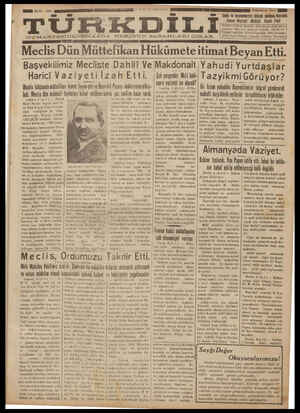 Türk Dili Gazetesi 6 Temmuz 1934 kapağı