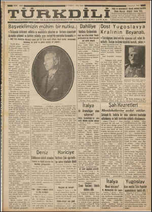 Türk Dili Gazetesi 8 Temmuz 1934 kapağı