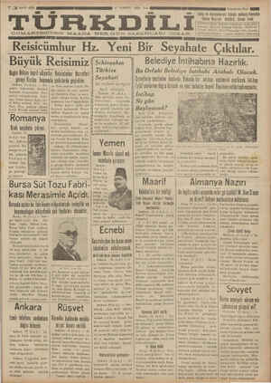 Türk Dili Gazetesi 17 Temmuz 1934 kapağı