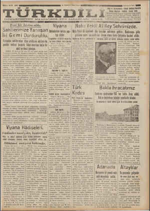 Türk Dili Gazetesi 29 Temmuz 1934 kapağı