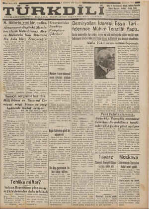 Türk Dili Gazetesi 8 Ağustos 1934 kapağı