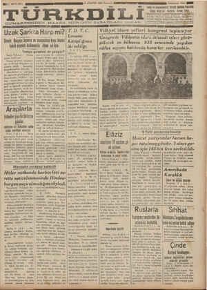 Türk Dili Gazetesi 9 Ağustos 1934 kapağı