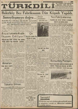Türk Dili Gazetesi 14 Ağustos 1934 kapağı