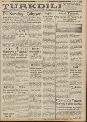 Türk Dili Gazetesi 22 Ağustos 1934 kapağı
