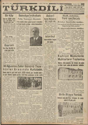 Türk Dili Gazetesi 2 Eylül 1934 kapağı