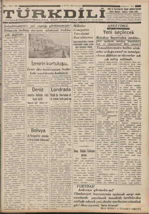 Türk Dili Gazetesi 10 Eylül 1934 kapağı