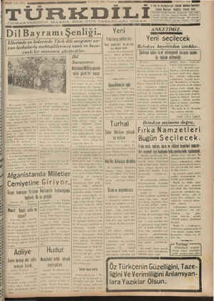 Türk Dili Gazetesi 27 Eylül 1934 kapağı