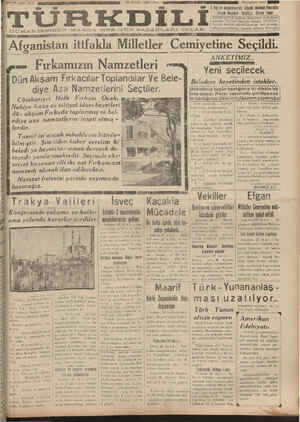 Türk Dili Gazetesi 28 Eylül 1934 kapağı