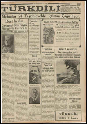 Türk Dili Gazetesi 19 Ekim 1934 kapağı