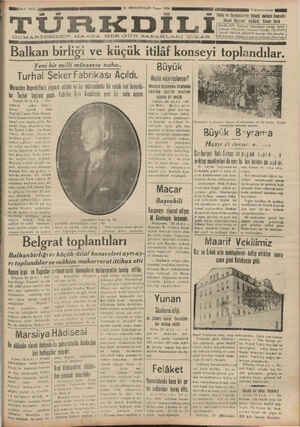 Türk Dili Gazetesi 21 Ekim 1934 kapağı