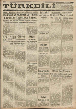 Türk Dili Gazetesi 22 Ekim 1934 kapağı