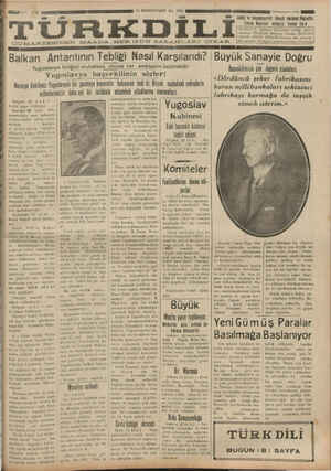 Türk Dili Gazetesi 23 Ekim 1934 kapağı