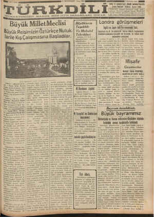 Türk Dili Gazetesi 2 Kasım 1934 kapağı