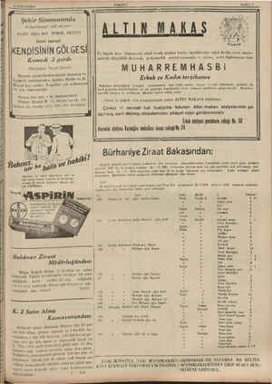    6 İKİNCİTEŞRİN TÜRKDİLİ — ğ SAYFA 7 : -e —ı:»_qu — — ö < n Şehir Sinemasında | ) | 6 teşrinisani salı akşamı Z| A L T ı N M