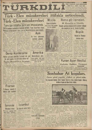 Türk Dili Gazetesi 11 Kasım 1934 kapağı