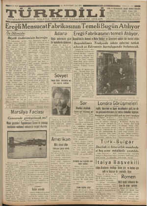 Türk Dili Gazetesi 20 Kasım 1934 kapağı