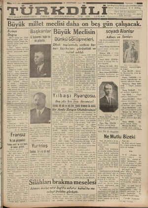 Türk Dili Gazetesi 30 Kasım 1934 kapağı