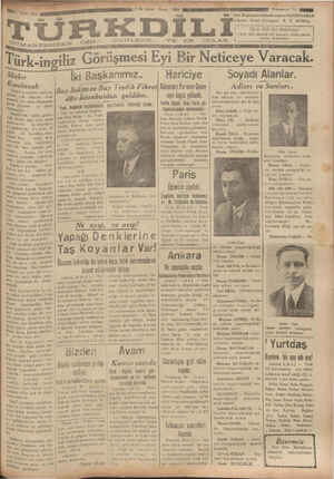 Türk Dili Gazetesi 2 Aralık 1934 kapağı