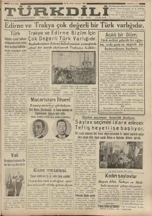 Türk Dili Gazetesi 10 Aralık 1934 kapağı
