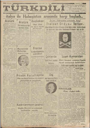 Türk Dili Gazetesi 11 Aralık 1934 kapağı