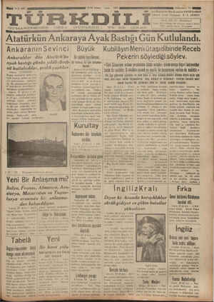 Türk Dili Gazetesi 28 Aralık 1934 kapağı