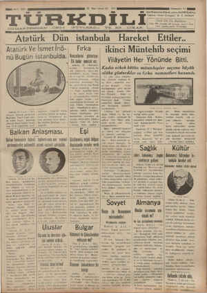Türk Dili Gazetesi 22 Ocak 1935 kapağı
